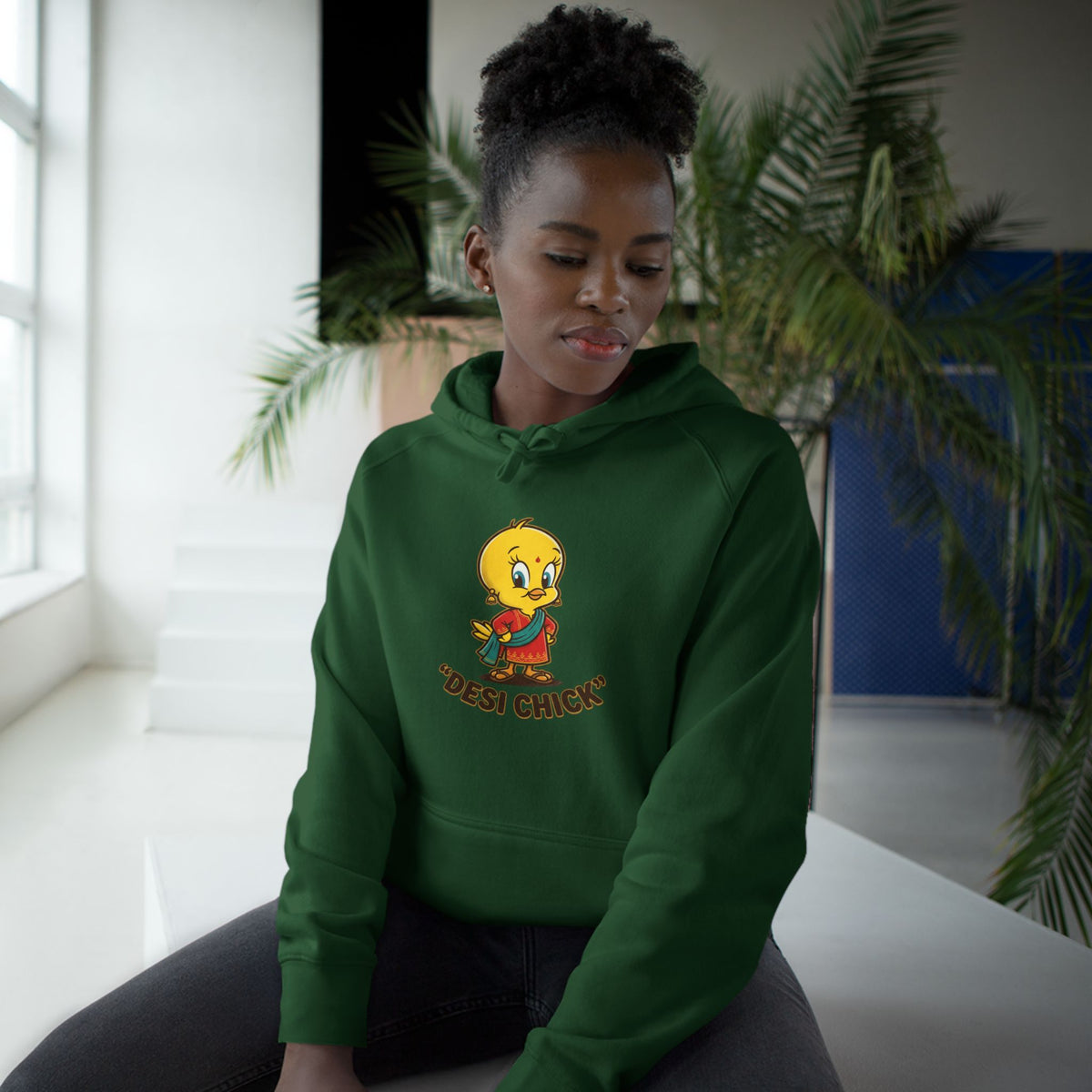 Desi Chick Cartoon Unisex Graphic Hoodie