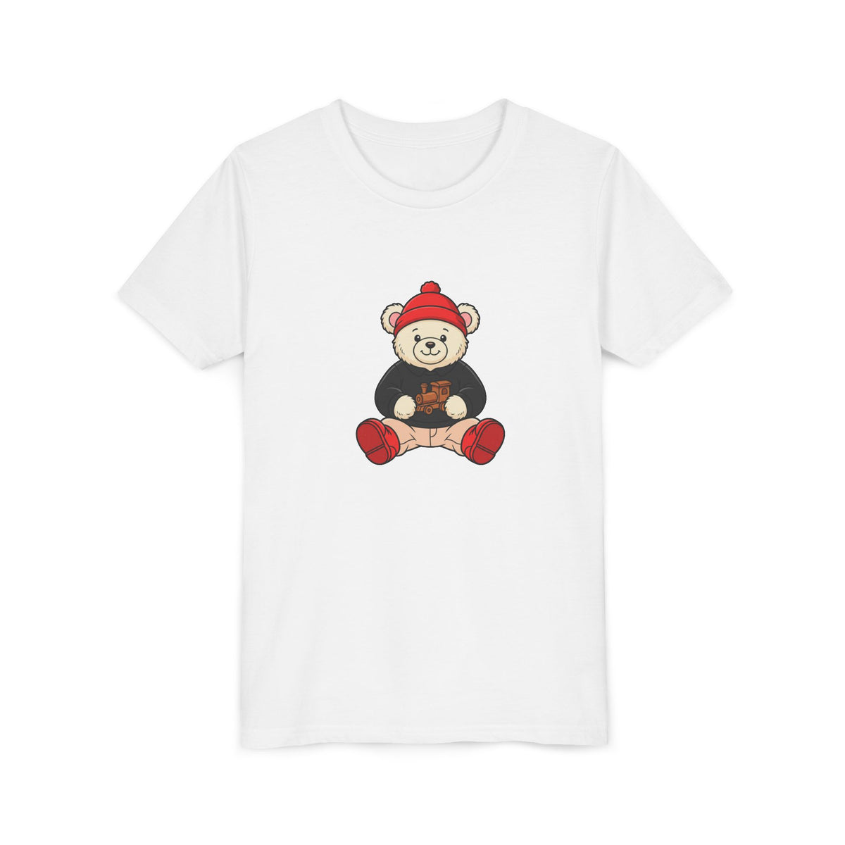 Red Beanie Teddy Bear Kids' Graphic T-Shirt