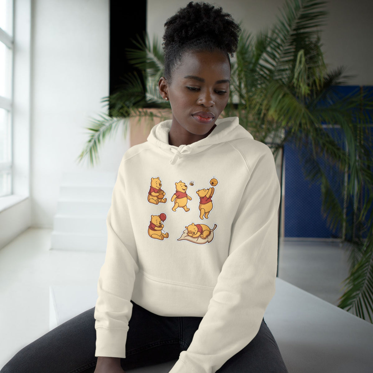 Playful Honey Bear Unisex Graphic Hoodie