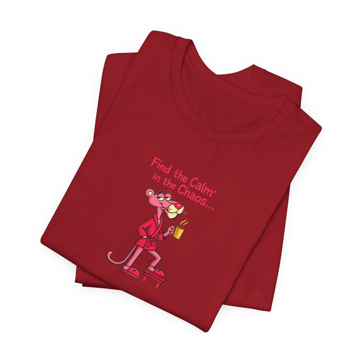 Calm in the Chaos Cat Unisex Graphic T-Shirt