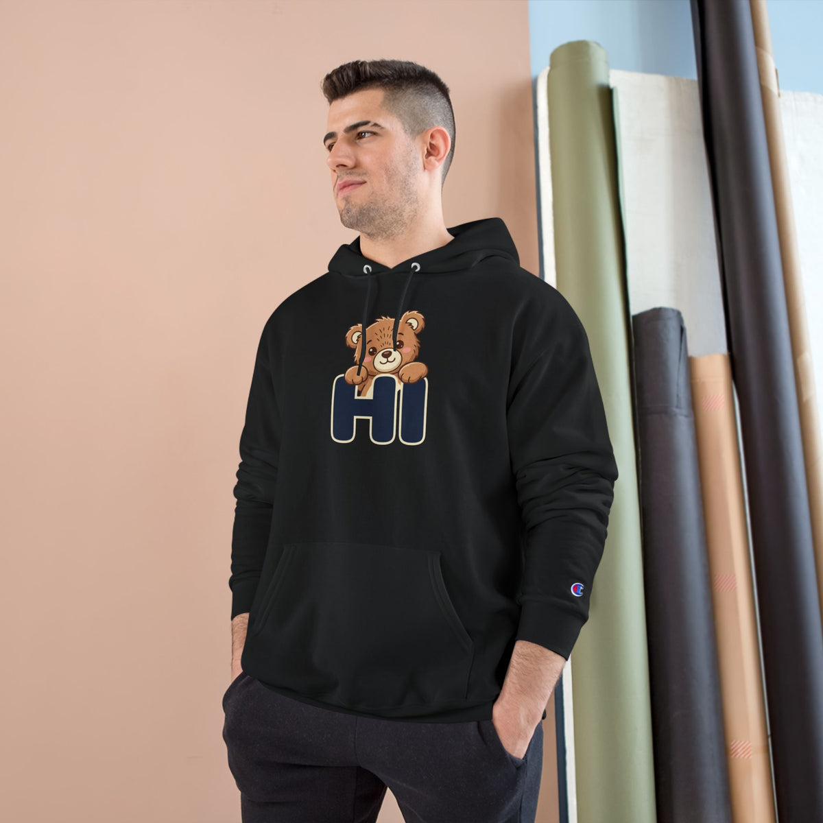 Hi Teddy Bear Unisex Graphic Hoodie