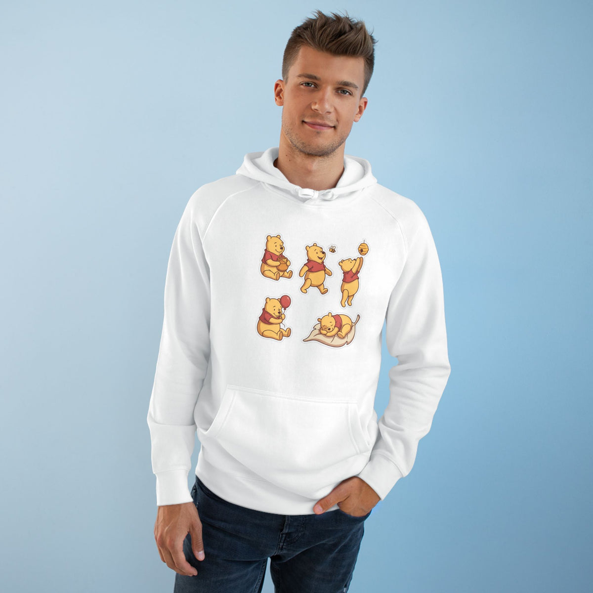 Playful Honey Bear Unisex Graphic Hoodie