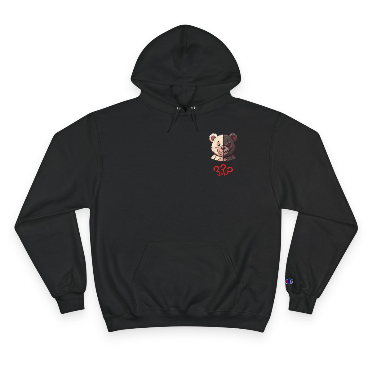 Two-Tone Bear and Om Unisex Graphic Hoodie