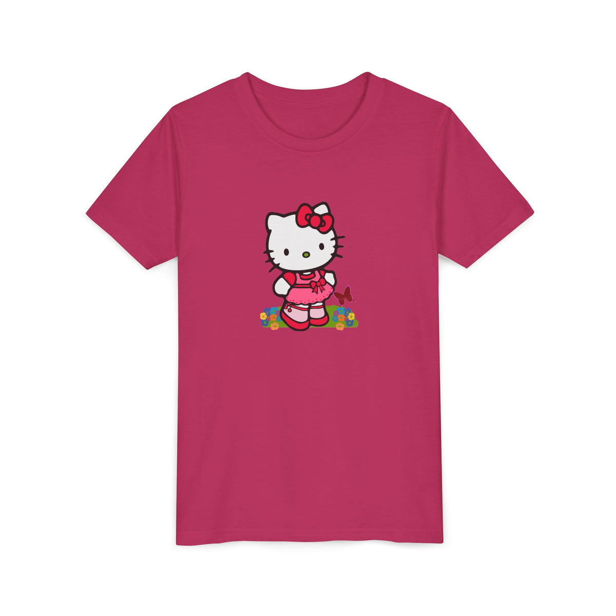 Red Bow Cat Kids' Graphic T-Shirt