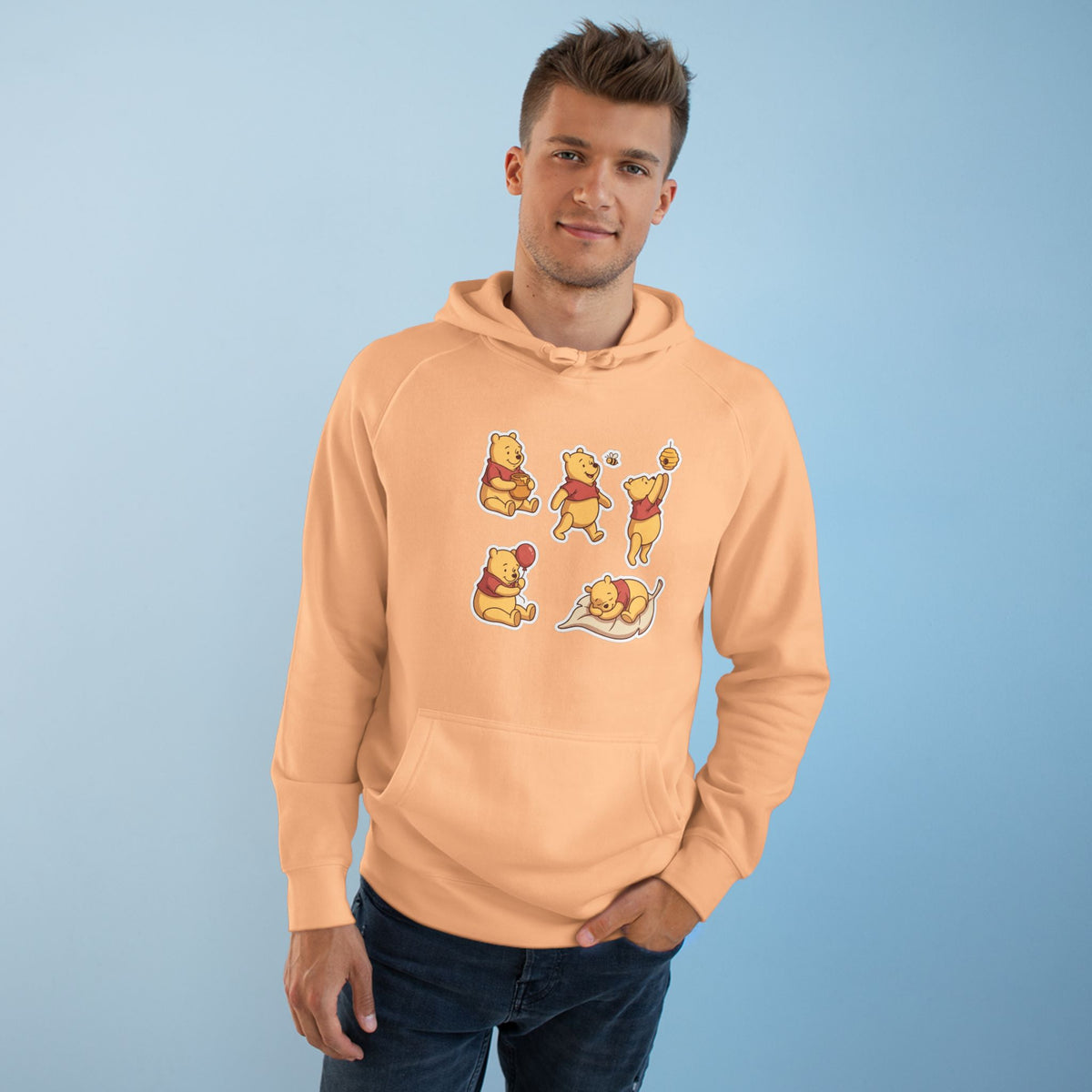 Playful Honey Bear Unisex Graphic Hoodie