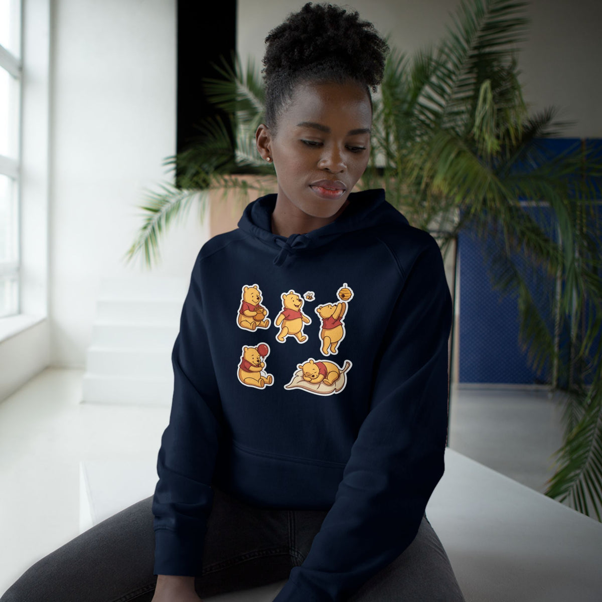 Playful Honey Bear Unisex Graphic Hoodie