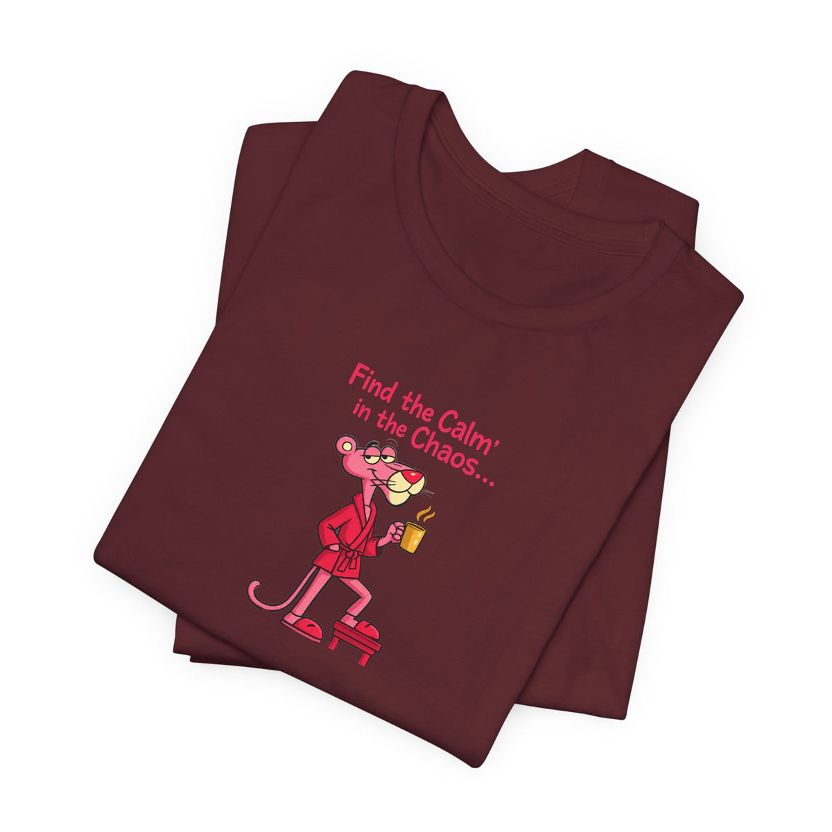 Calm in the Chaos Cat Unisex Graphic T-Shirt