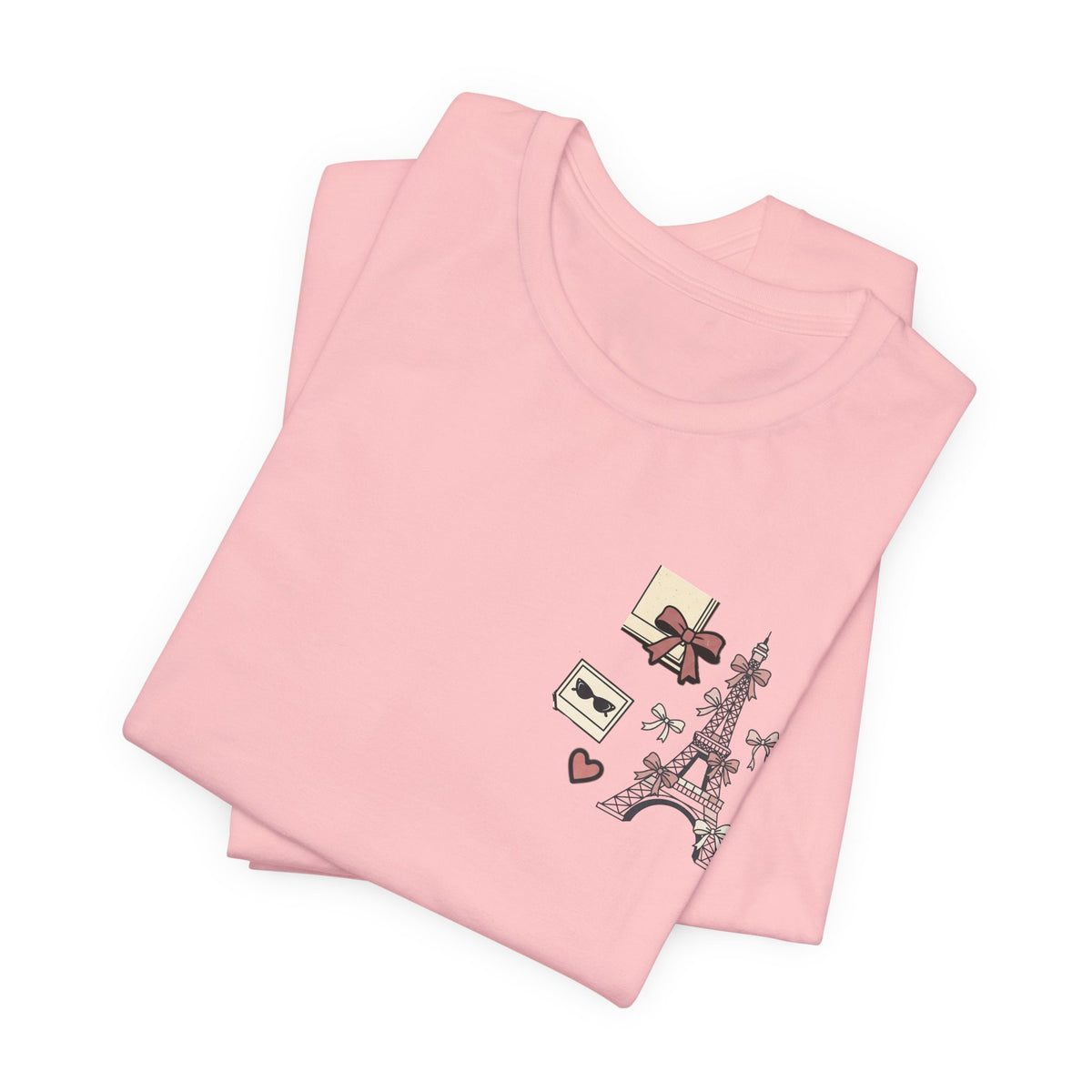 Paris Bow Collage Unisex Graphic T-Shirt