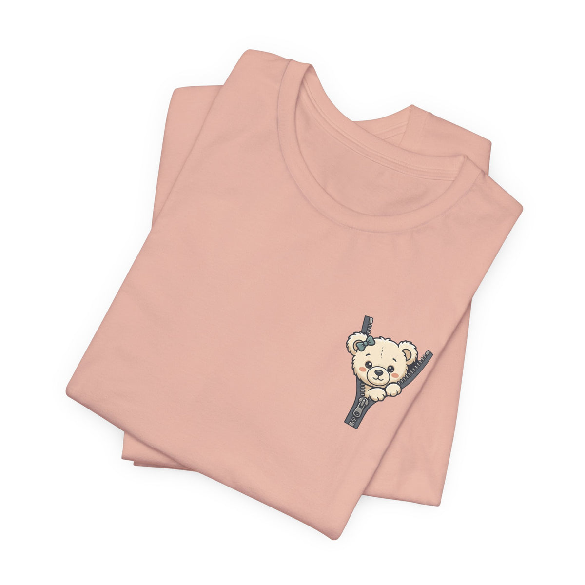Peeking Teddy Bear Unisex Graphic T-Shirt
