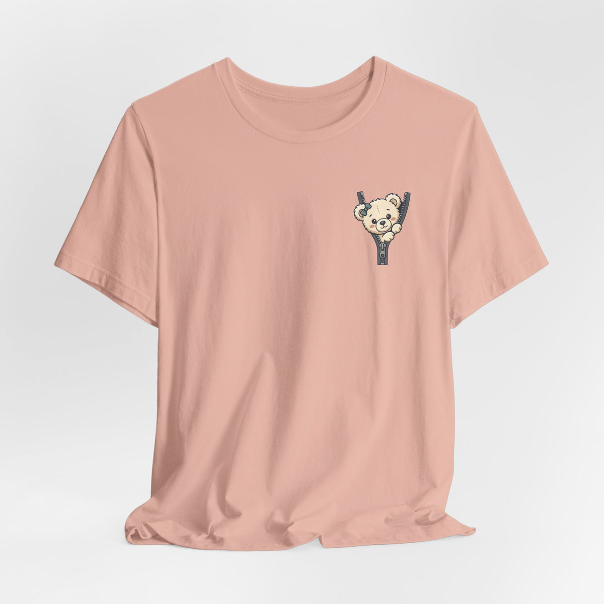 Peeking Teddy Bear Unisex Graphic T-Shirt