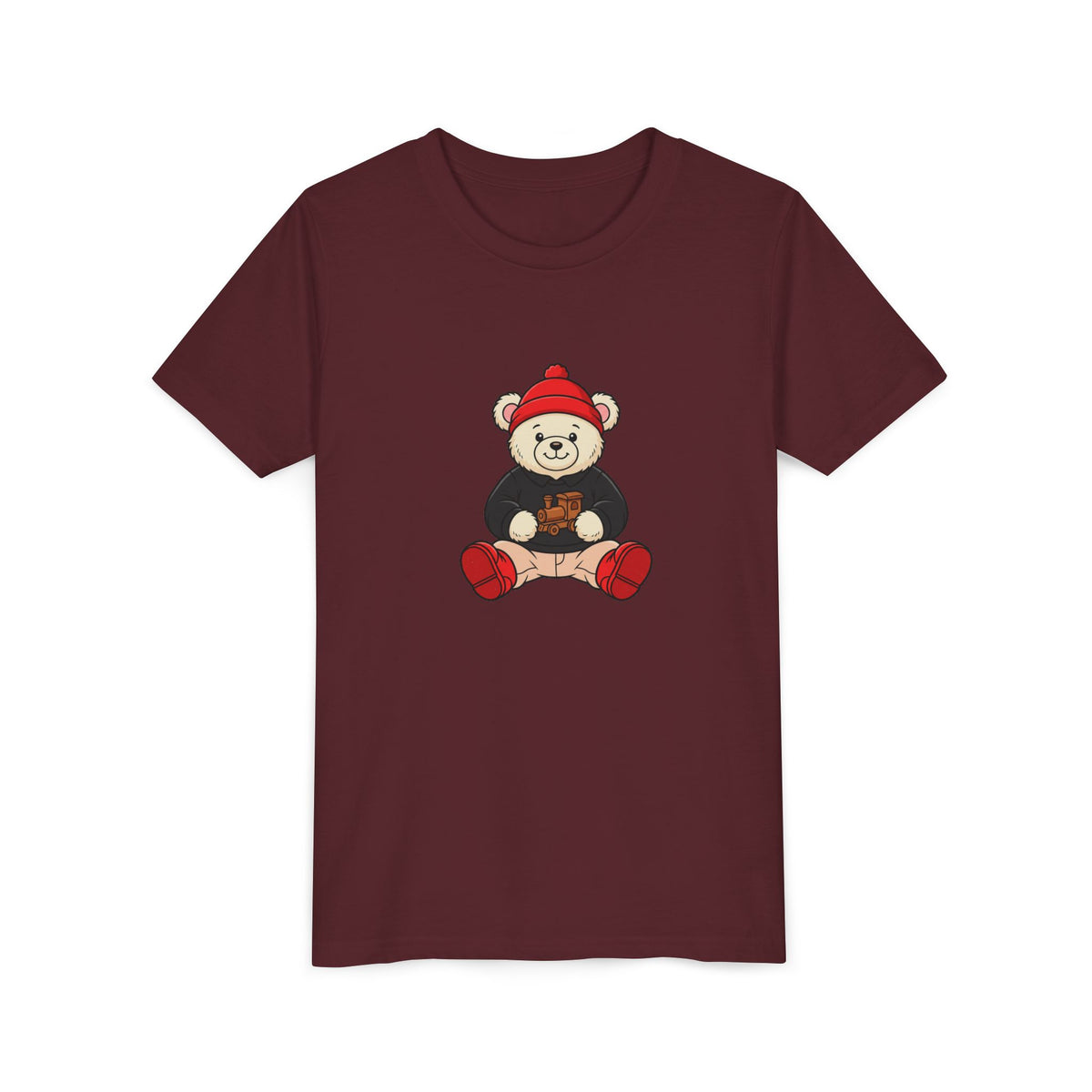 Red Beanie Teddy Bear Kids' Graphic T-Shirt