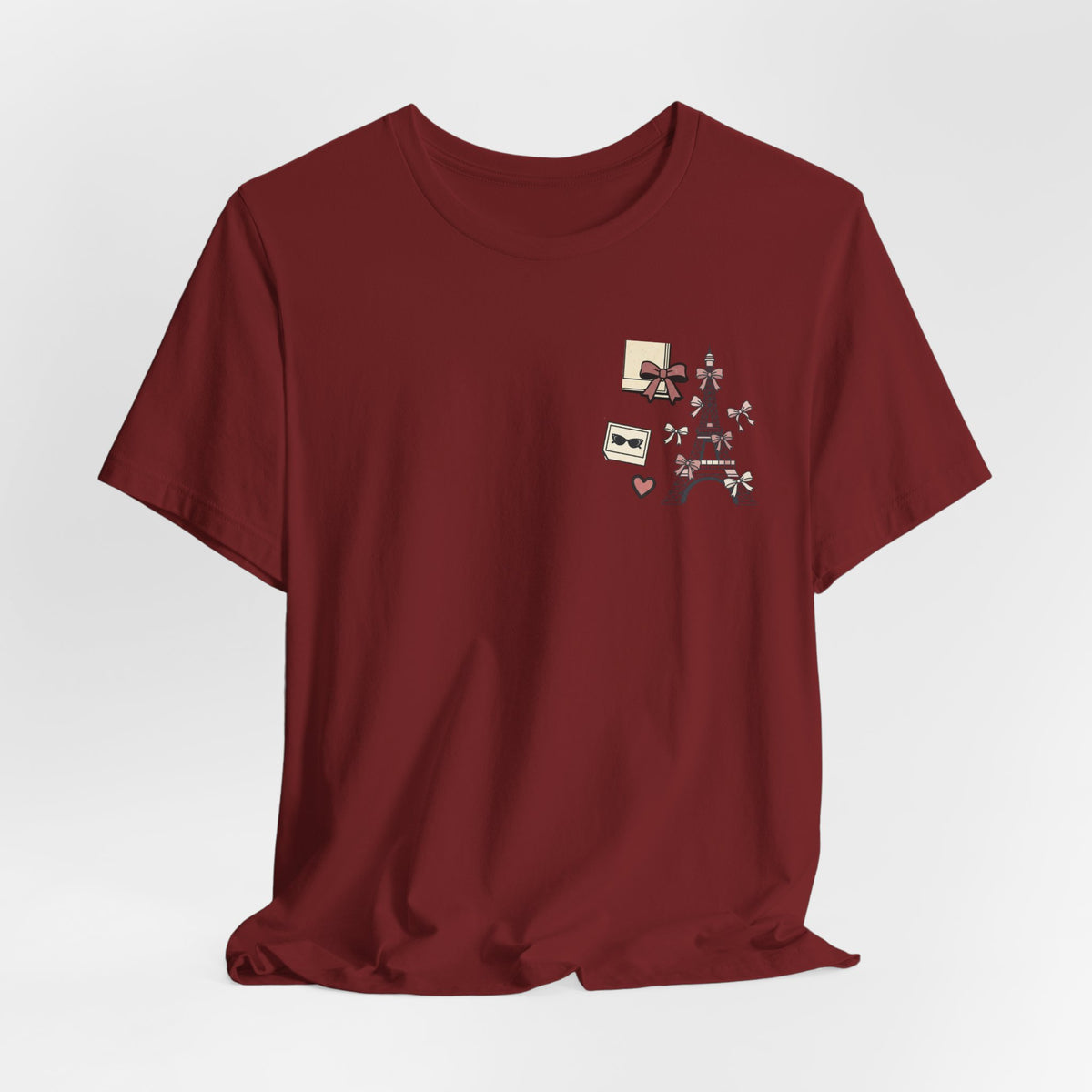 Paris Bow Collage Unisex Graphic T-Shirt