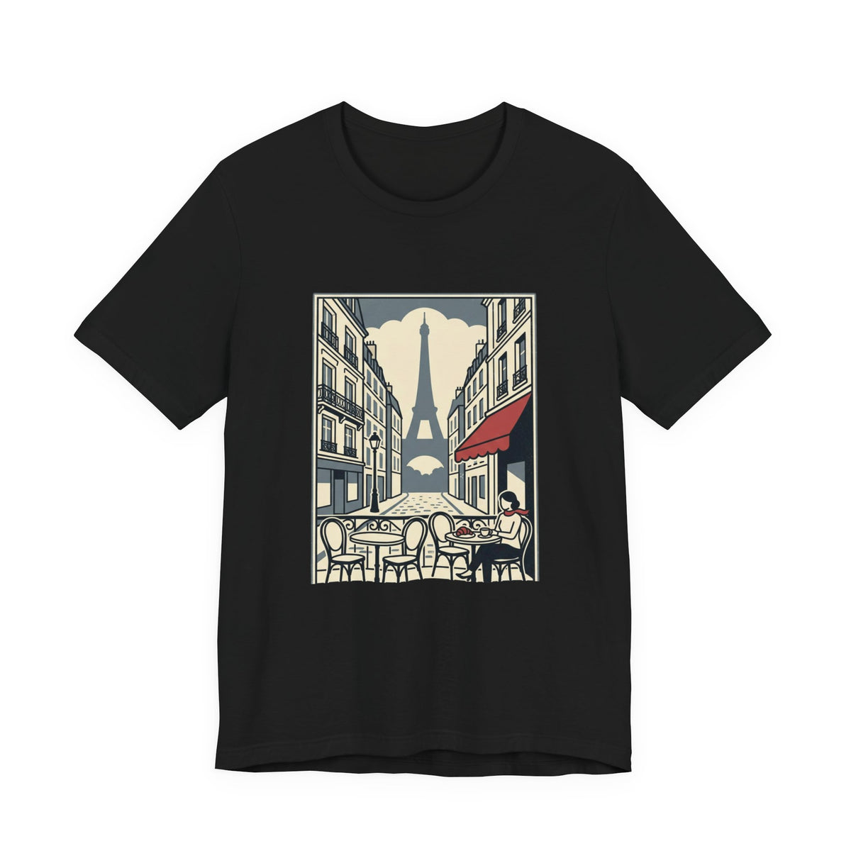 Paris Cafe Street Unisex Graphic T-Shirt