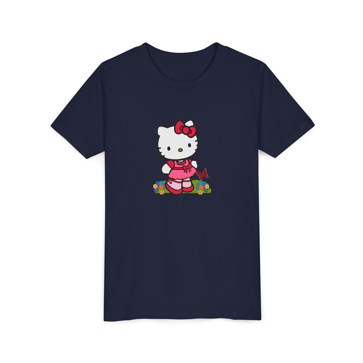 Red Bow Cat Kids' Graphic T-Shirt