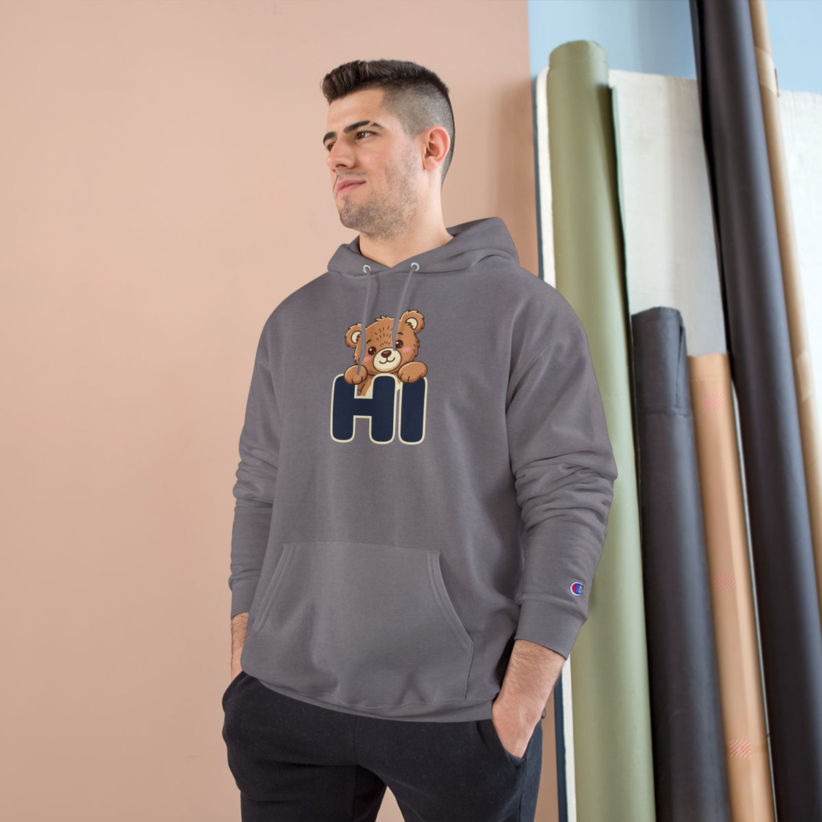 Hi Teddy Bear Unisex Graphic Hoodie