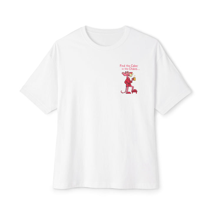 Calm in the Chaos Cat Unisex Oversized Graphic T-Shirt