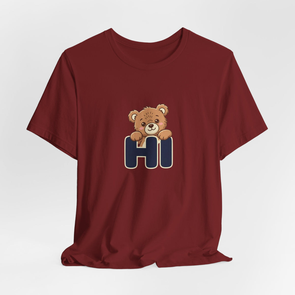 Hi Teddy Bear Unisex Graphic T-Shirt