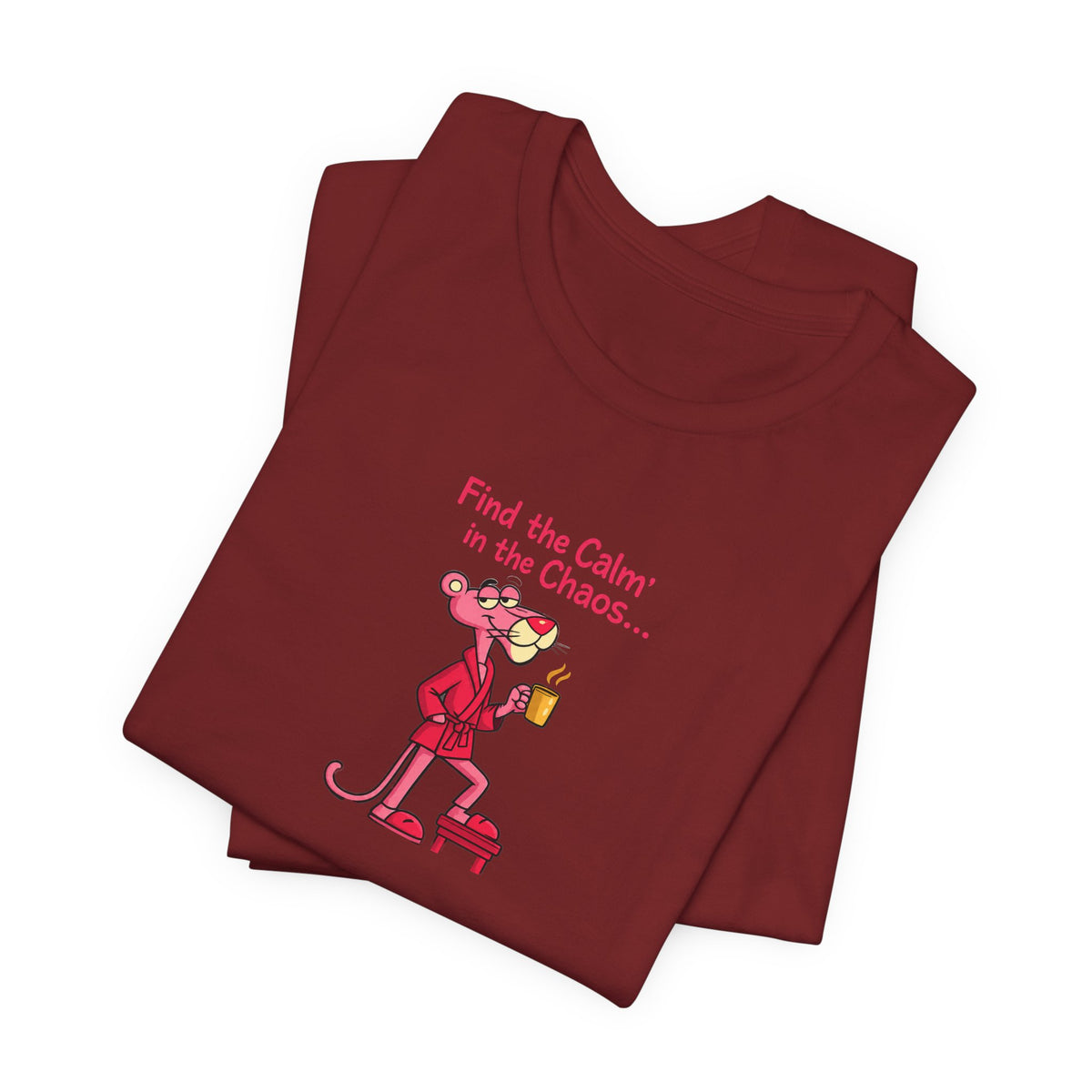 Calm in the Chaos Cat Unisex Graphic T-Shirt