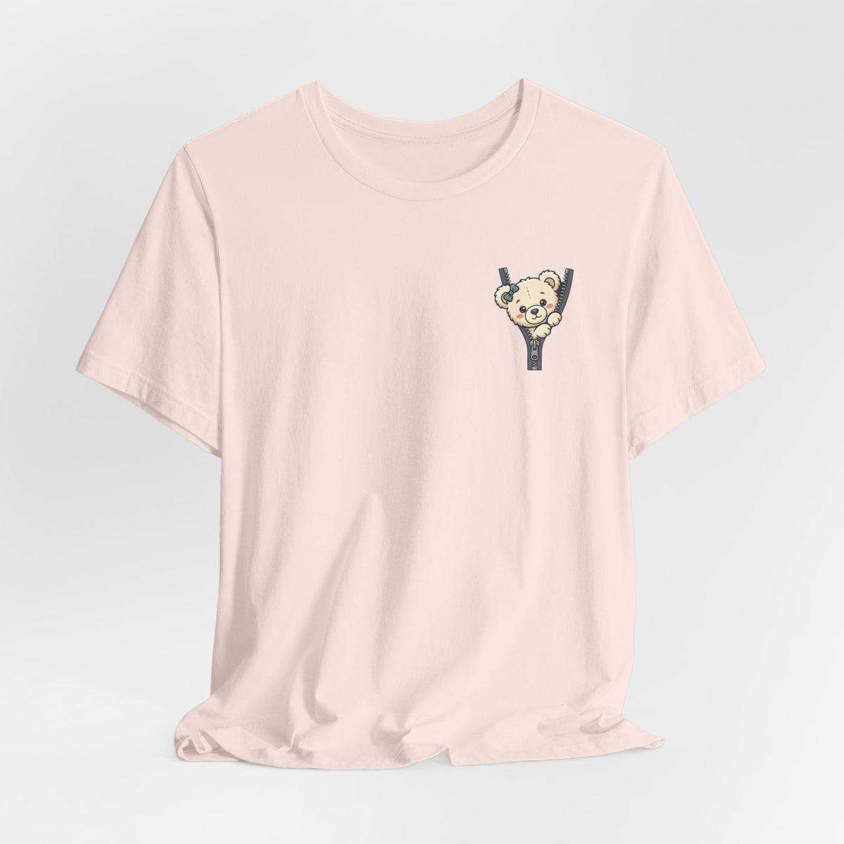 Peeking Teddy Bear Unisex Graphic T-Shirt