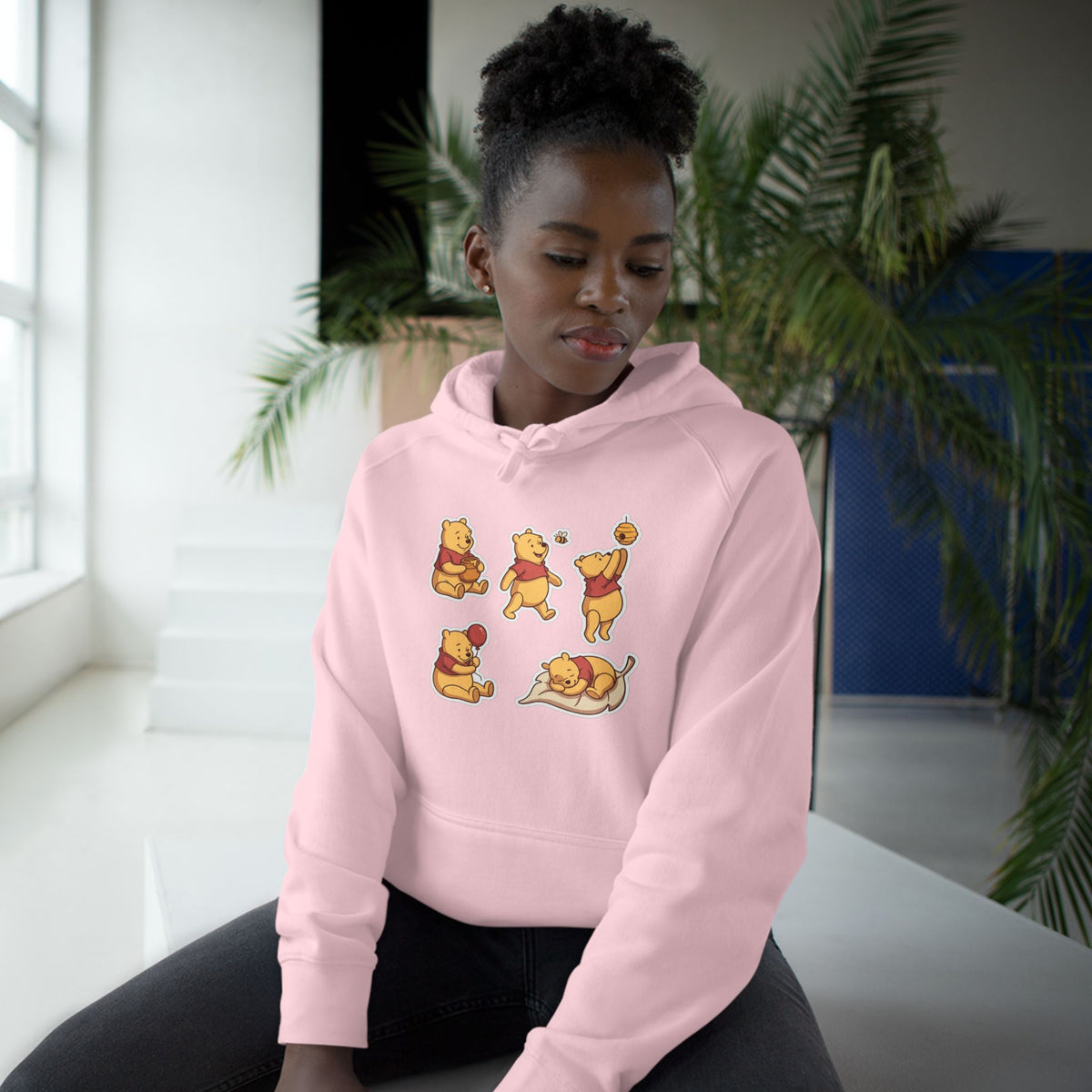 Playful Honey Bear Unisex Graphic Hoodie