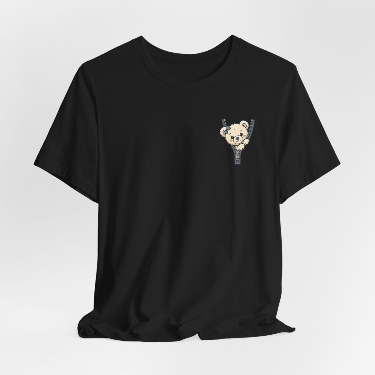 Peeking Teddy Bear Unisex Graphic T-Shirt