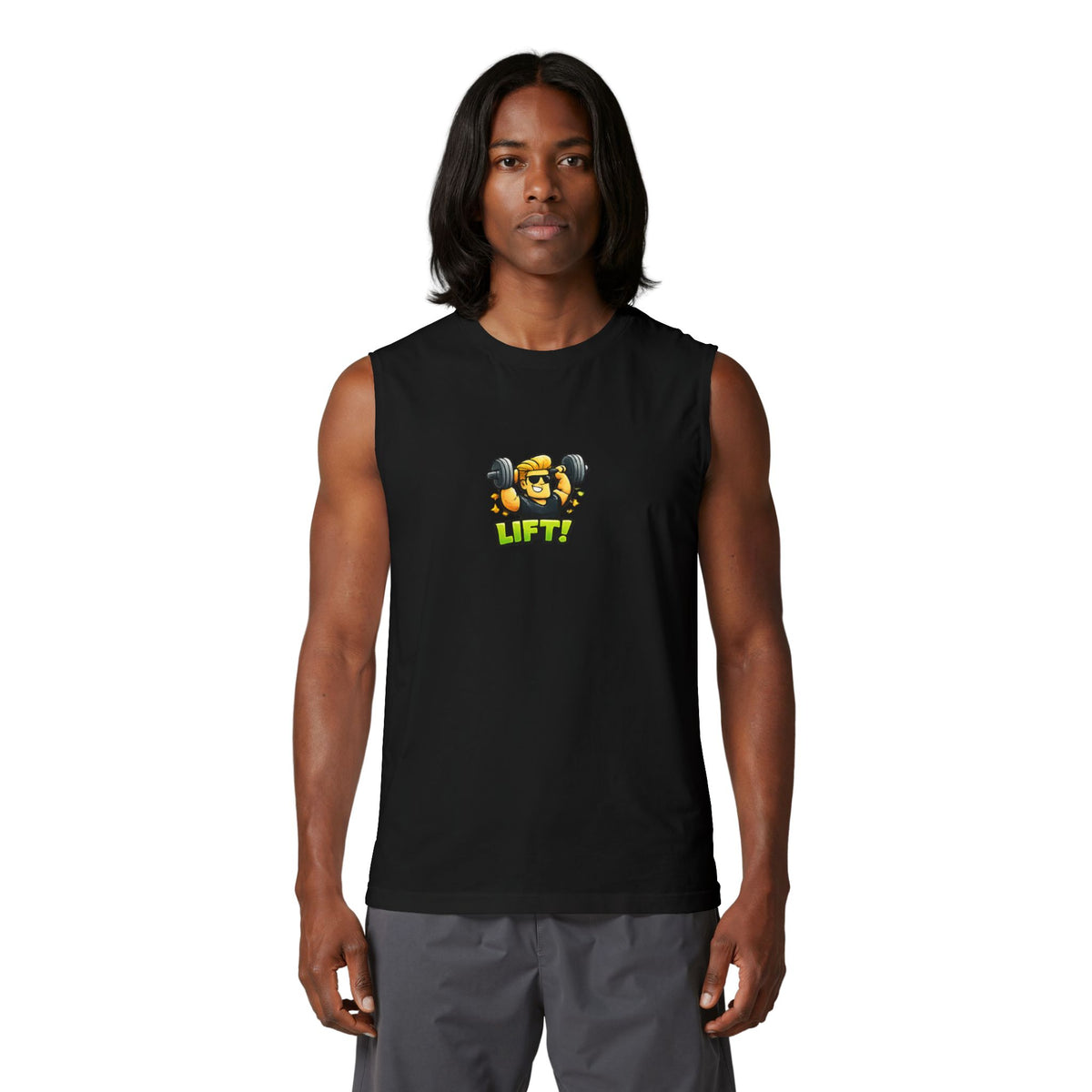 Lift! Cartoon Fitness Unisex Graphic Muscle Tank