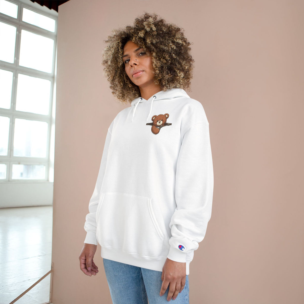 Peeking Brown Bear Unisex Graphic Hoodie