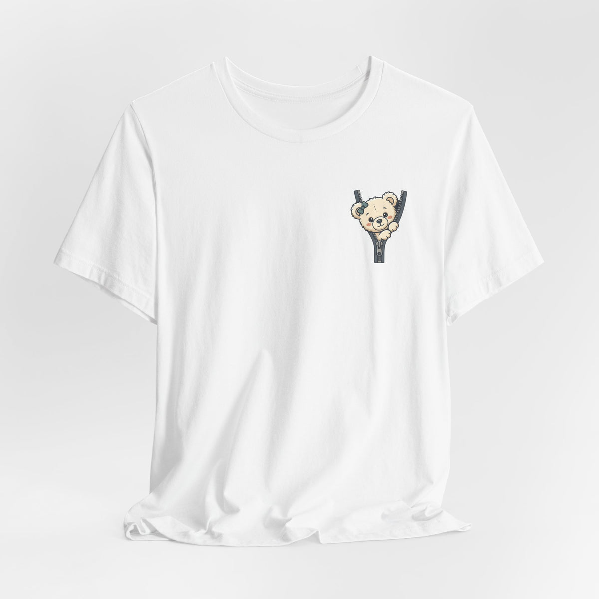 Peeking Teddy Bear Unisex Graphic T-Shirt