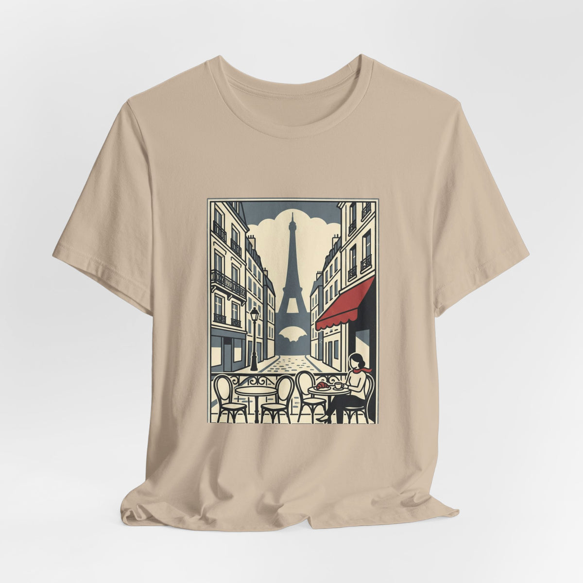 Paris Cafe Street Unisex Graphic T-Shirt