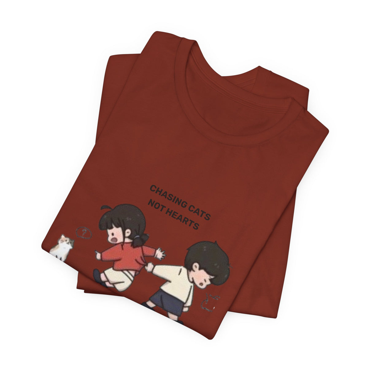 Chasing Cats Not Hearts Unisex Graphic T-Shirt