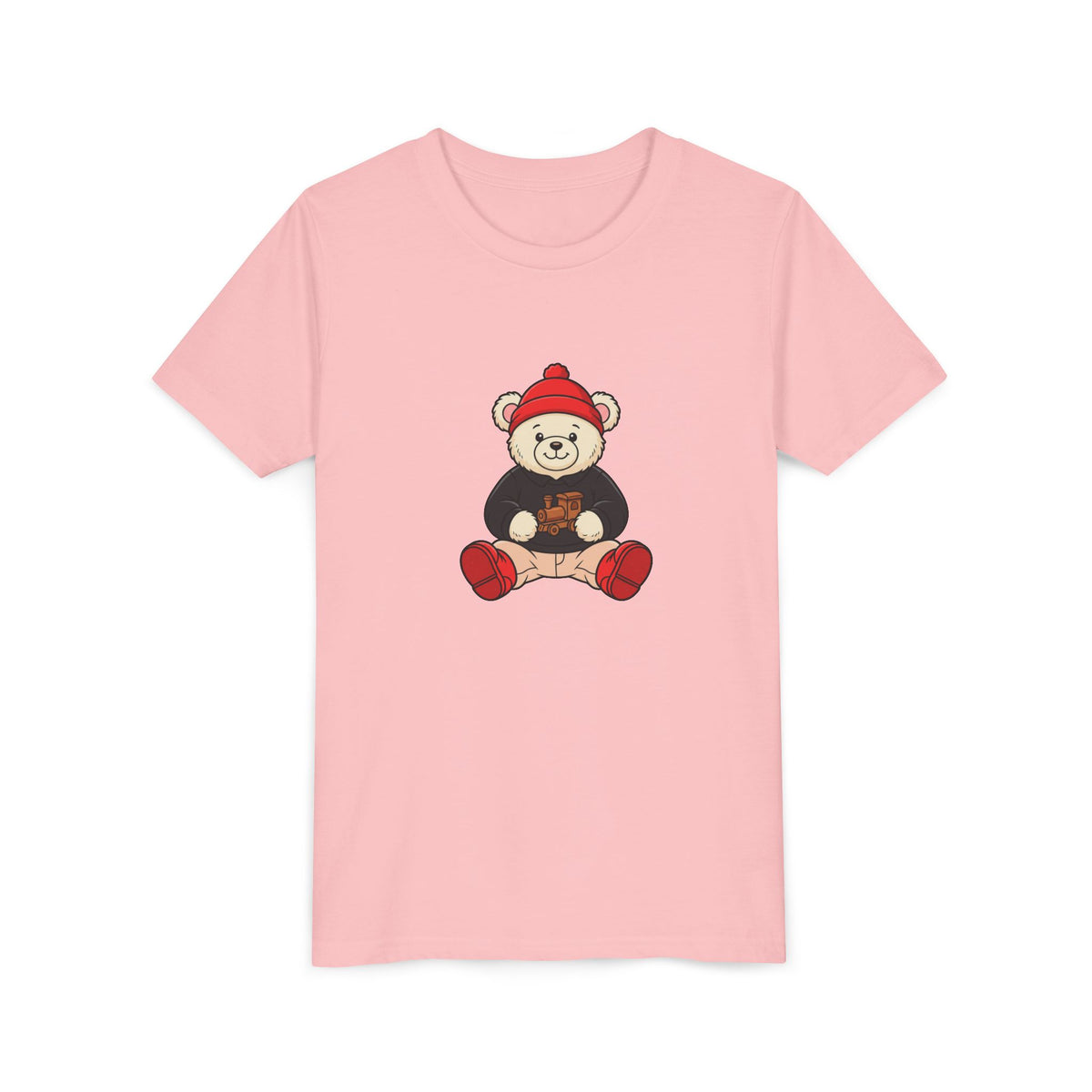 Red Beanie Teddy Bear Kids' Graphic T-Shirt