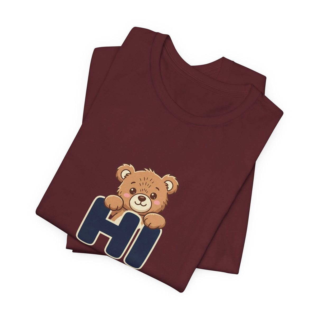 Hi Teddy Bear Unisex Graphic T-Shirt