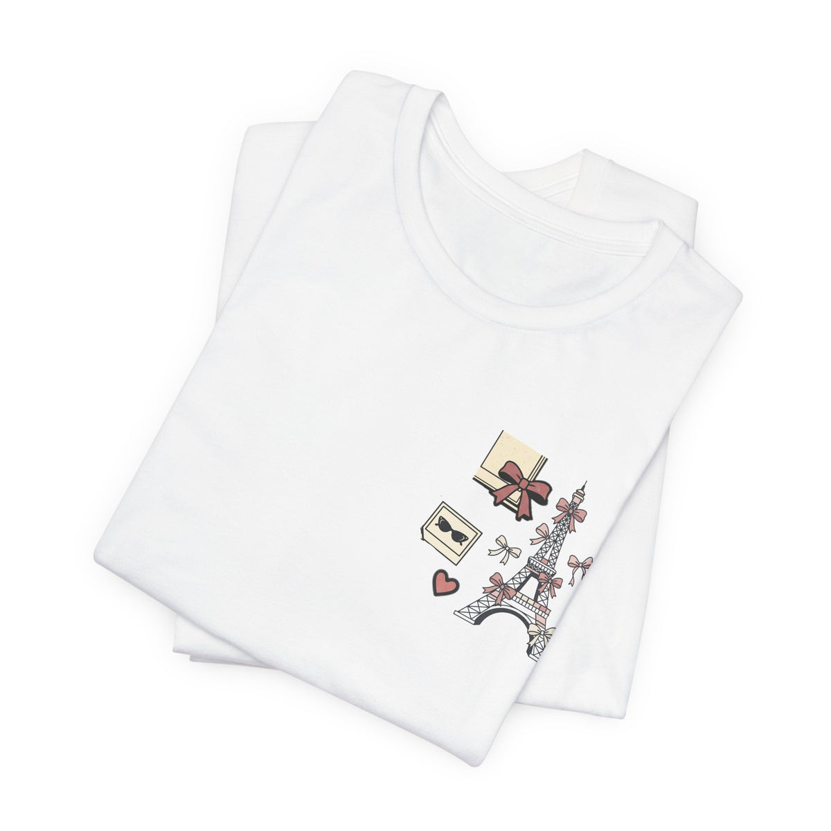 Paris Bow Collage Unisex Graphic T-Shirt