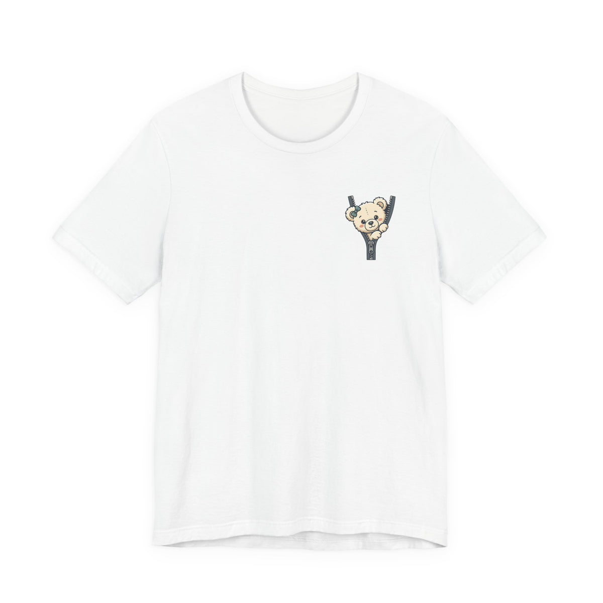 Peeking Teddy Bear Unisex Graphic T-Shirt