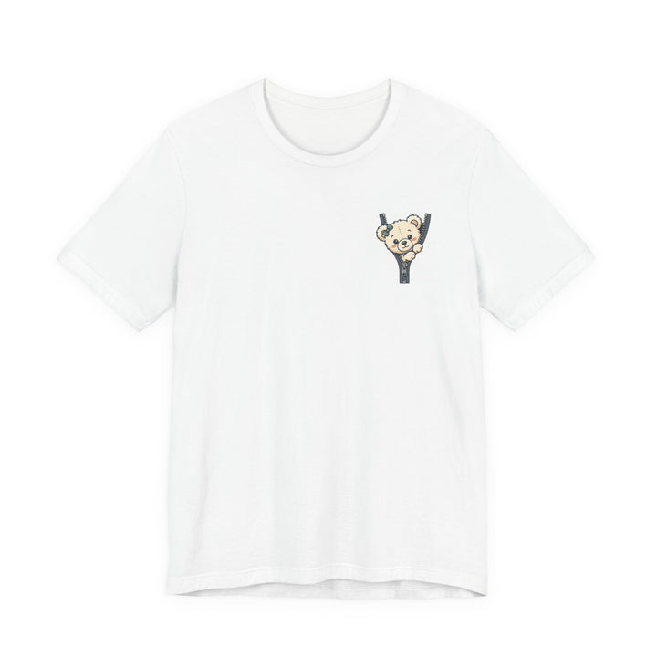 Peeking Teddy Bear Unisex Graphic T-Shirt