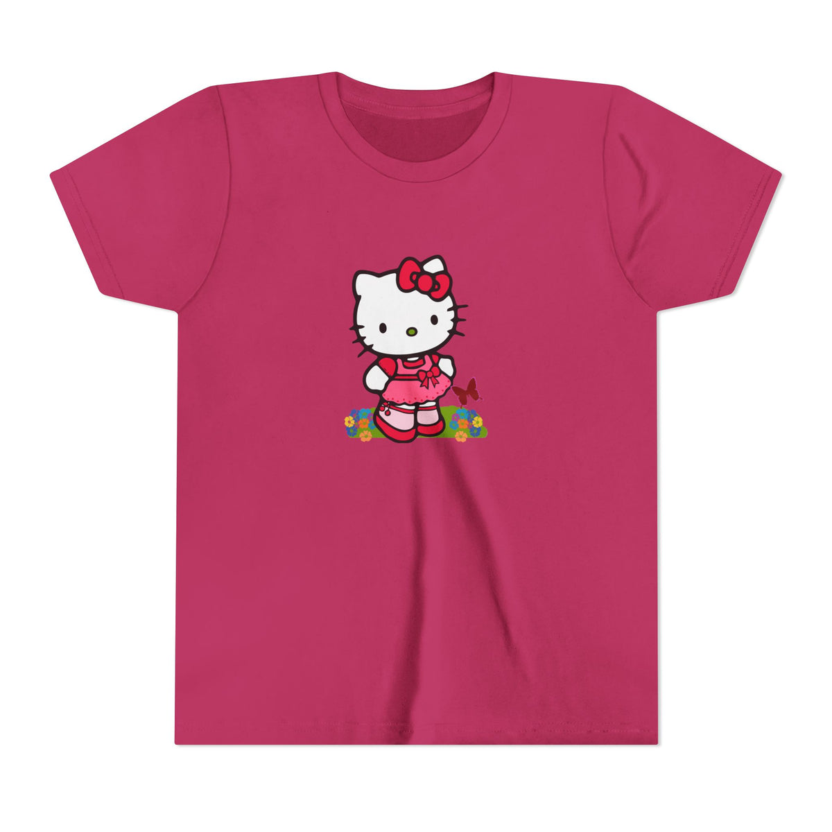 Red Bow Cat Kids' Graphic T-Shirt