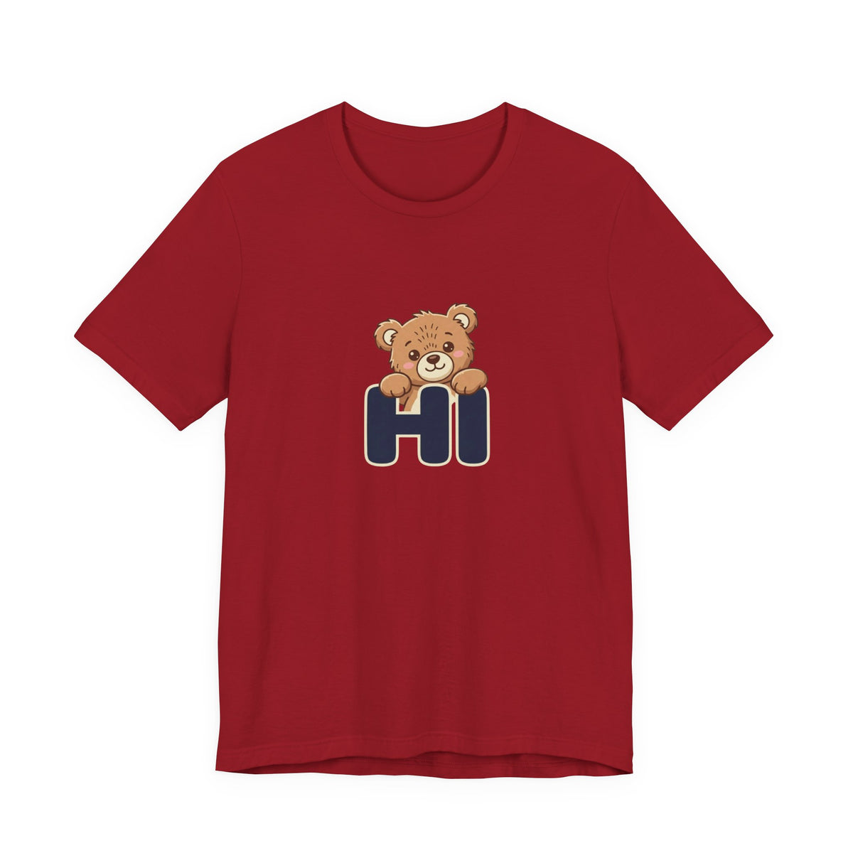 Hi Teddy Bear Unisex Graphic T-Shirt
