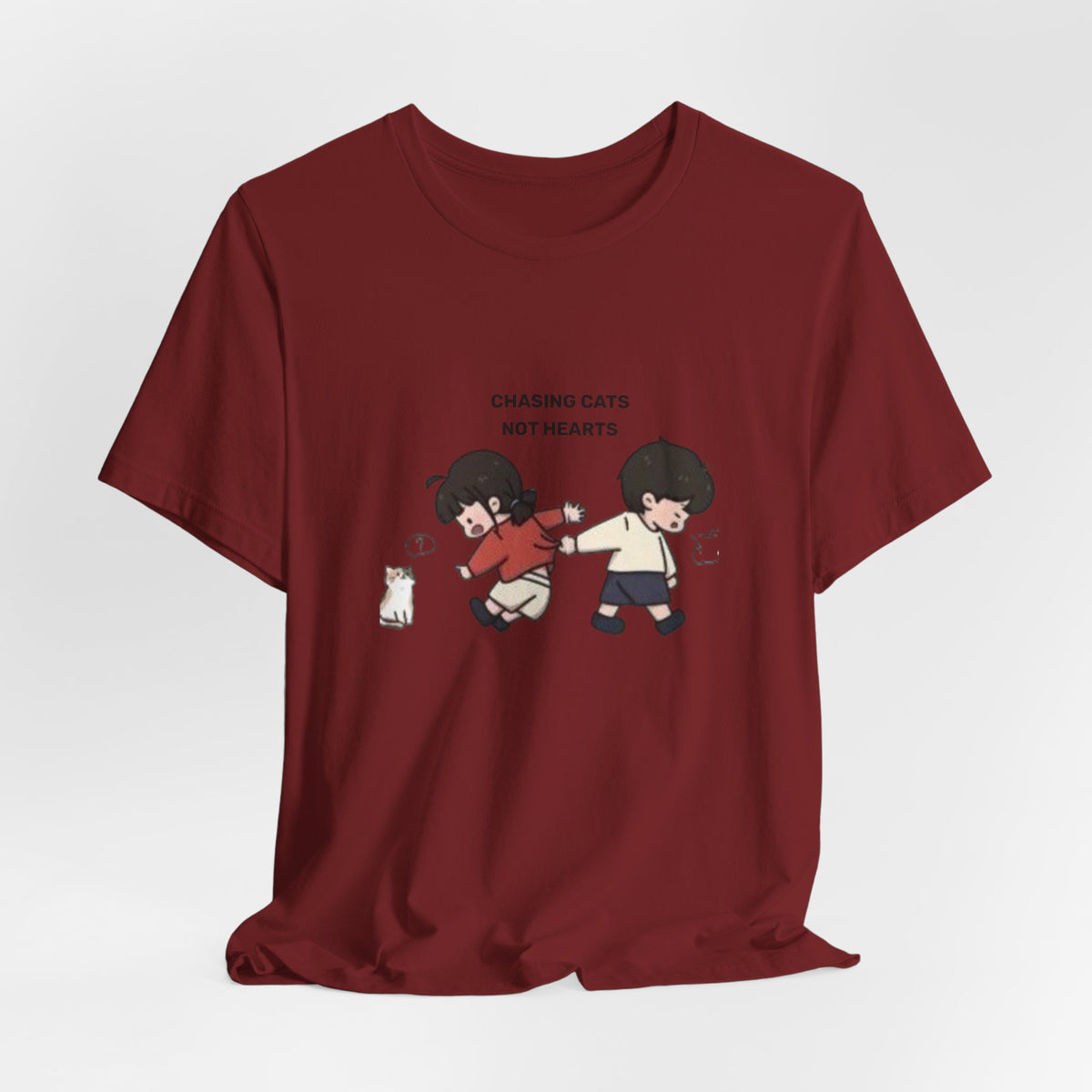Chasing Cats Not Hearts Unisex Graphic T-Shirt