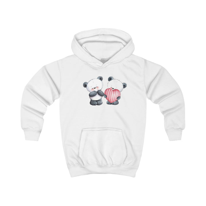 Panda Pair with Heart Kids' Graphic Hoodie