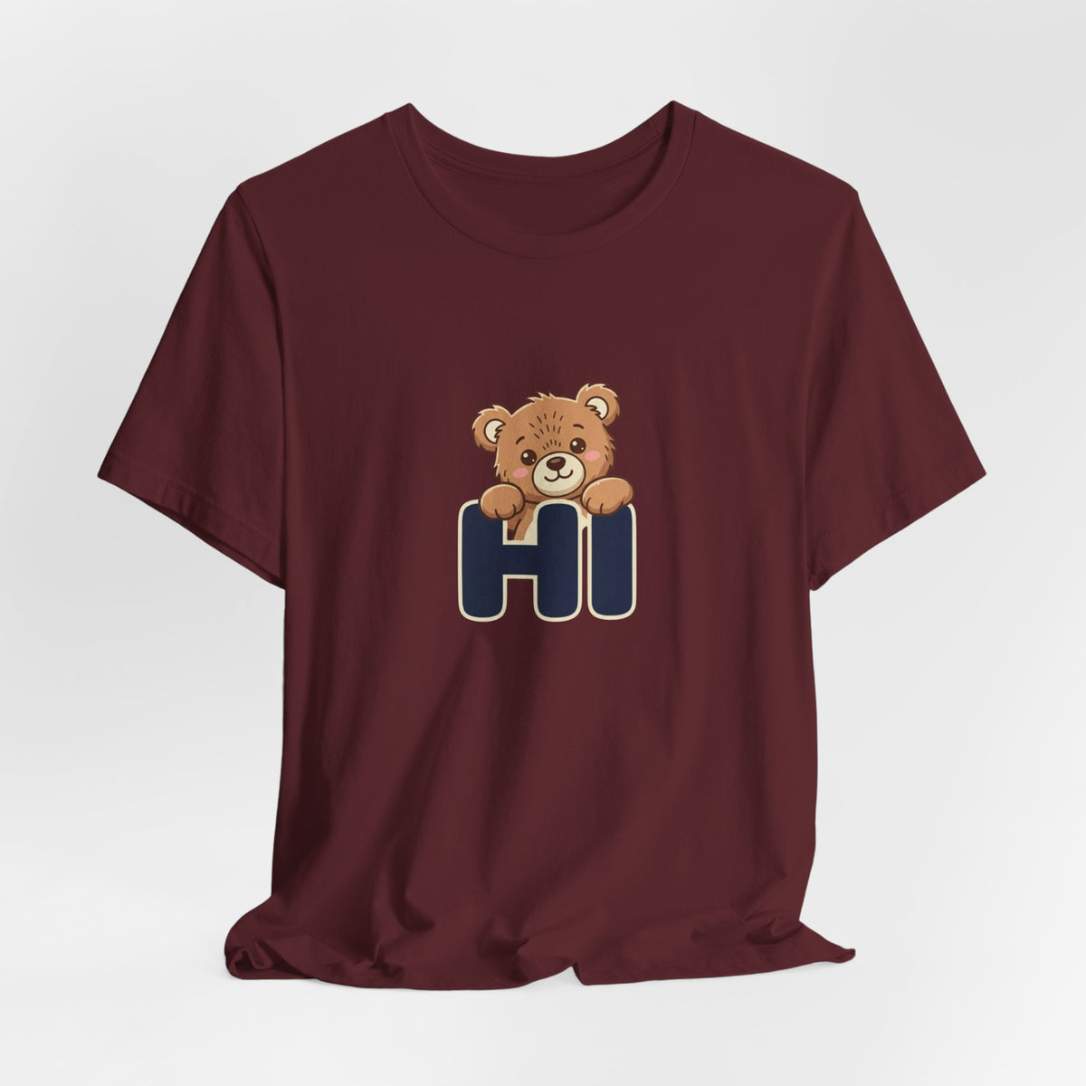 Hi Teddy Bear Unisex Graphic T-Shirt