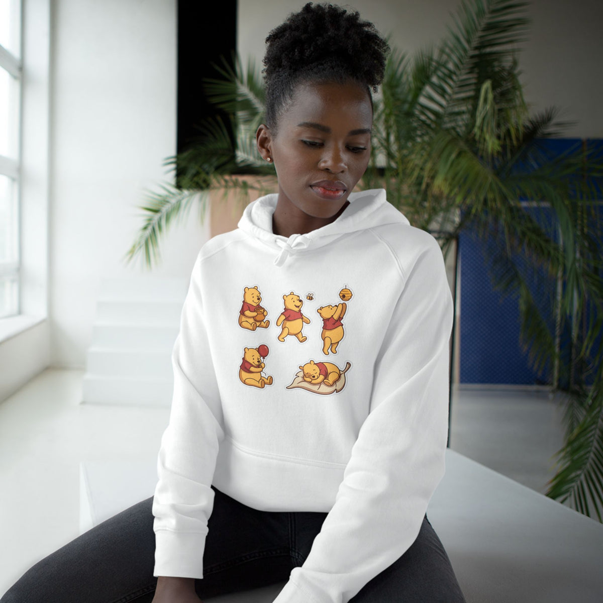 Playful Honey Bear Unisex Graphic Hoodie