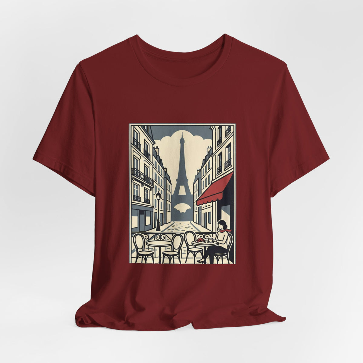 Paris Cafe Street Unisex Graphic T-Shirt