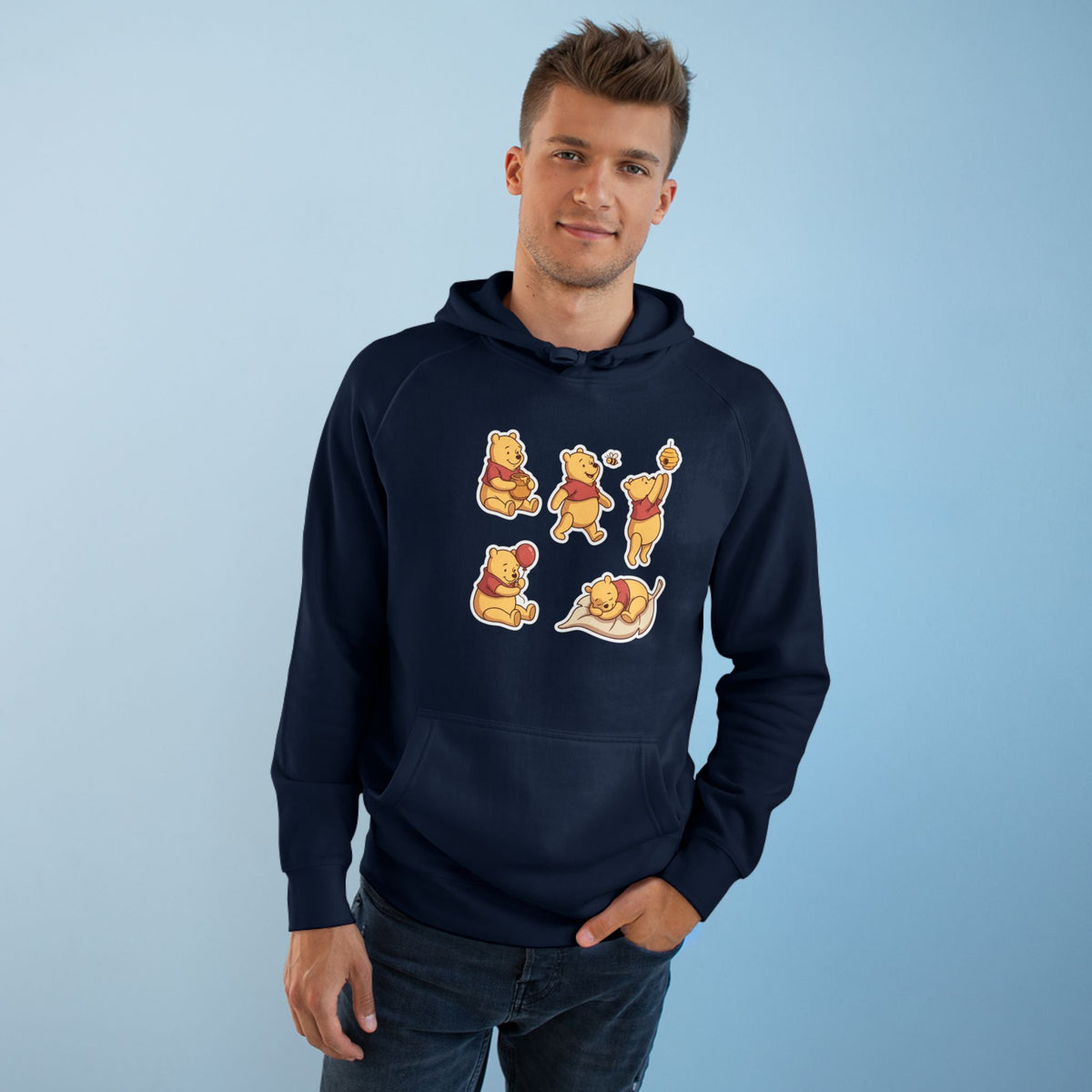 Playful Honey Bear Unisex Graphic Hoodie