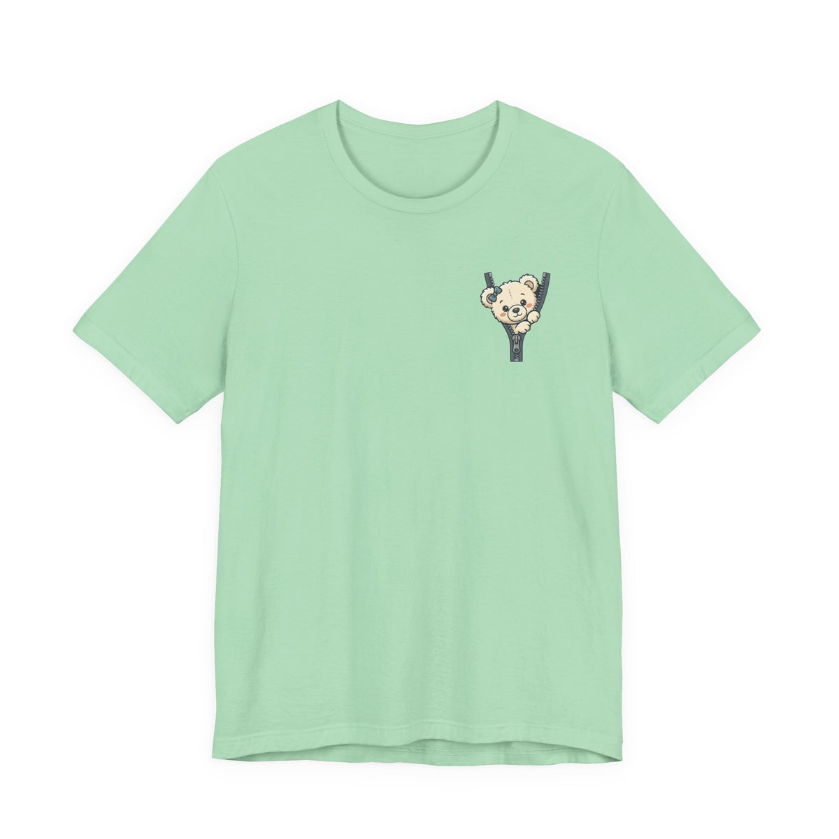 Peeking Teddy Bear Unisex Graphic T-Shirt